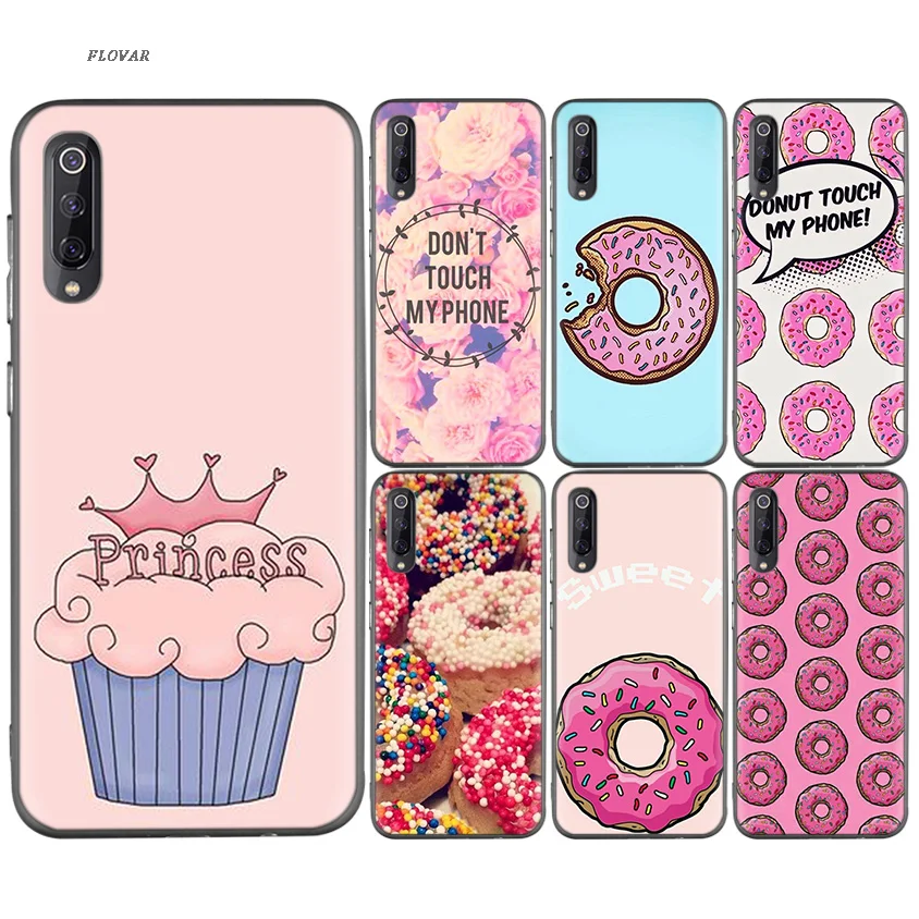 

Simps Donuts LOVE COM Candy Cake Case For Xiaomi 9 8 A2 lite A1 Play Xiomi Redmi Note 7 6 5 Pro 4X 4 5 Plus Case Black Soft TPU