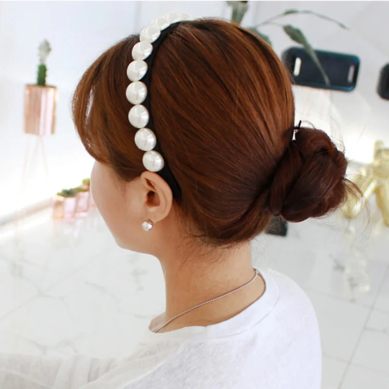 

Hair Accessories Imitation Pearl Hairbands for Women Girls Elastic Bride Headbands Seaside Party Graceful Beautiful Headwear