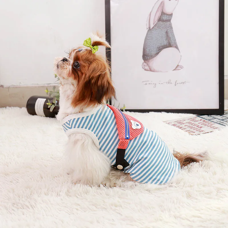 Модная собачья одежда в полоску, рубашка для питомцев, одежда для щенков, летняя футболка для собак, весенняя одежда для домашних животных для маленьких собак, чихуахуа, Ropa Perro