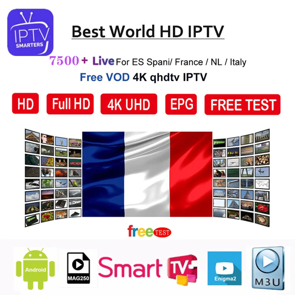 

Europe IPTV M3u Subscription Iptv Italy UK German French Spanish Mediaset Premium For Android Box Enigma2 Smart TV PC Linux