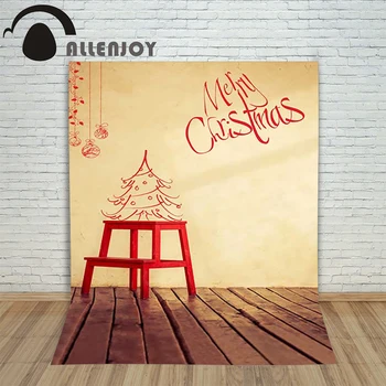 

Christmas children's photo background Wooden xmas tree lantern stool backdrop photography studio camera holiday lovely