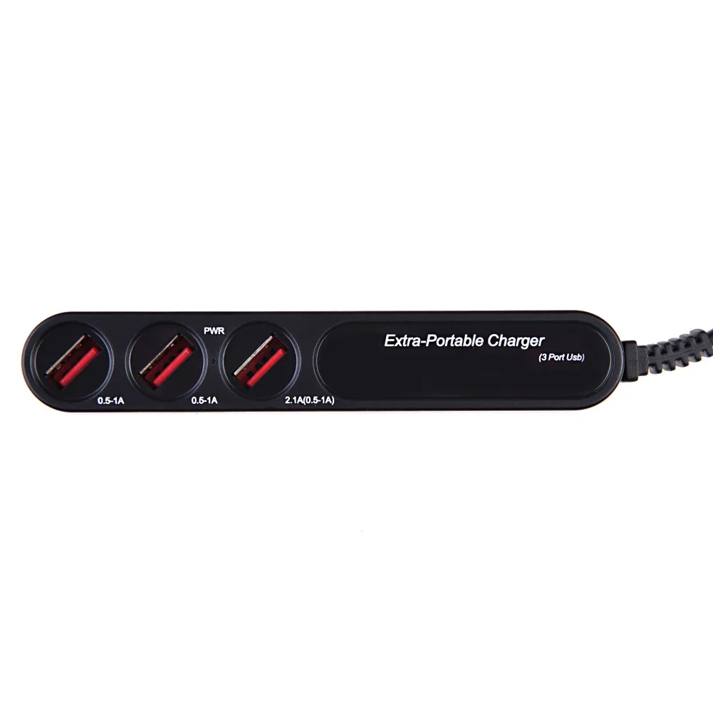 1 шт. AC 110 240 В многофункциональное 3 USB выходное зарядное устройство для смартфонов