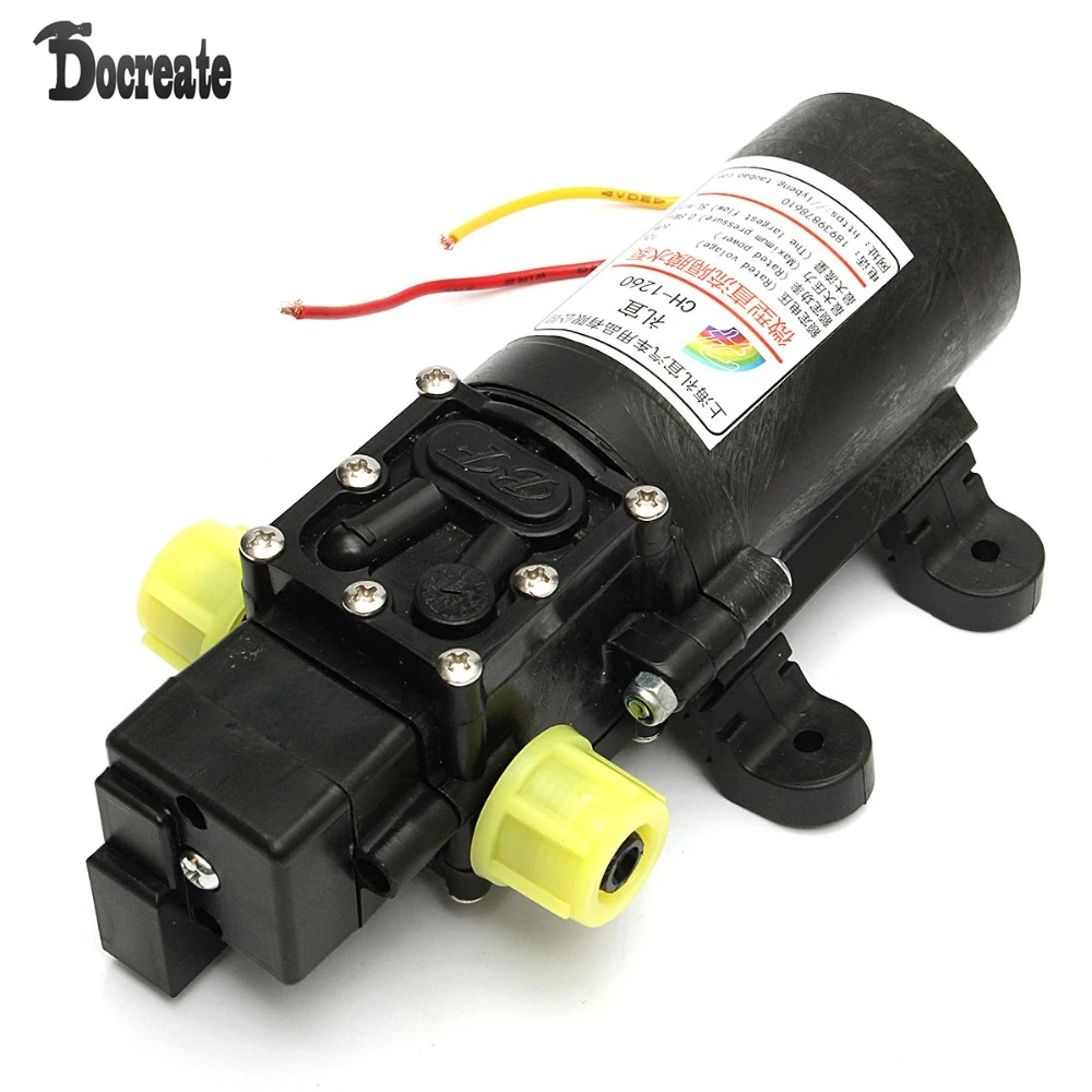 

DC 12V 60W High Power Electric Auto Diaphragm Water Pump 5L/min 100 PSI Pressure Switch