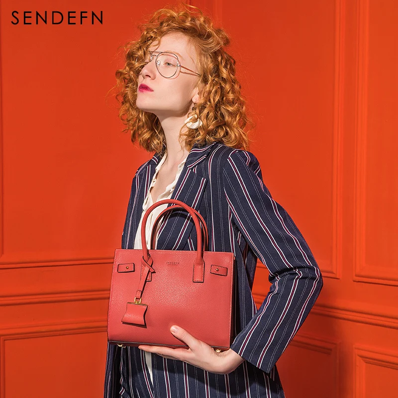 

Sendefn Brand 2018 New Lady Elegant Handbag Large Capacity Women Bag Black Women Leather Handbags Adjustable Strap Can Hold iPad
