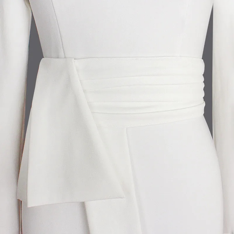 Plus Size 2XL Long Sleeve Party Office Dress Women Winter White Slim With Sashes Mid Calf Length Pencil Dresses Vestido De Festa Plus Size 2XL Long Sleeve Party Office Dress Women Winter White Slim With Sashes Mid Calf Length Pencil Dresses Vestido De Festa