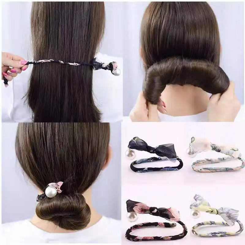

Synthetic Wig Donut Headband Women Hair Accessories Girl Magic Hair Bun Maker Bud Hair Band French Dish Twist Hairstyle Tool