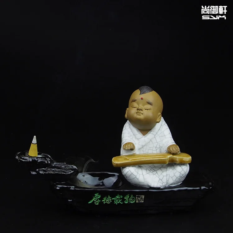 

Shiwan doll master of fine ceramic Creative Zen handicrafts incense back study social commitment