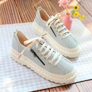 

Japanese Nice Girl Literary Retro Round Head Flat Shoes Soft Bottom Comfortable Wild Single Shoes Genuine Leather Casual Shoes