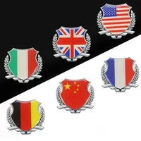 car sticker 3D Metal Germany Italy France England United States Flag Auto Car Door Window Chrome Emblem Badge Body Decal Motorcycle Sticker (2)