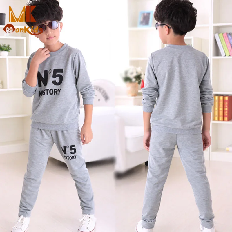 

Monkids 2017 New Long Sleeved Kids Clothes Boys Girls Clothing Sets Sports Suit For A Boy Girls Clothing Sets Jacket Pants