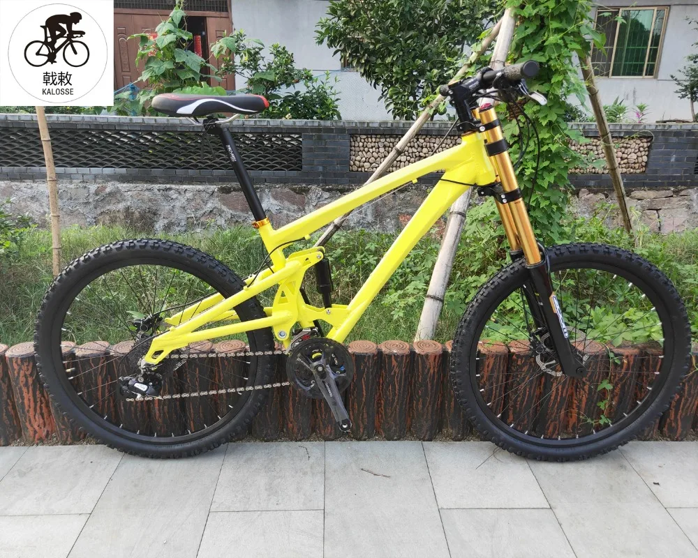 Flash Deal 165mm travel Full suspension bicycle bike 20X110mm hubs 26er mountain bicycle 24 speed Hydraulic brakes 7