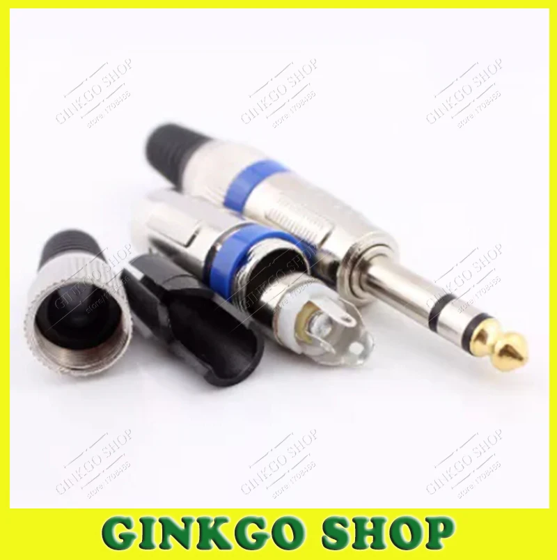 

20pcs/lot 6.35mm 6.5mm Stereo Audio Connector Male Plug Jack 6.3 Amplifier Microphone Plug 6.35 TRS Plug Welding