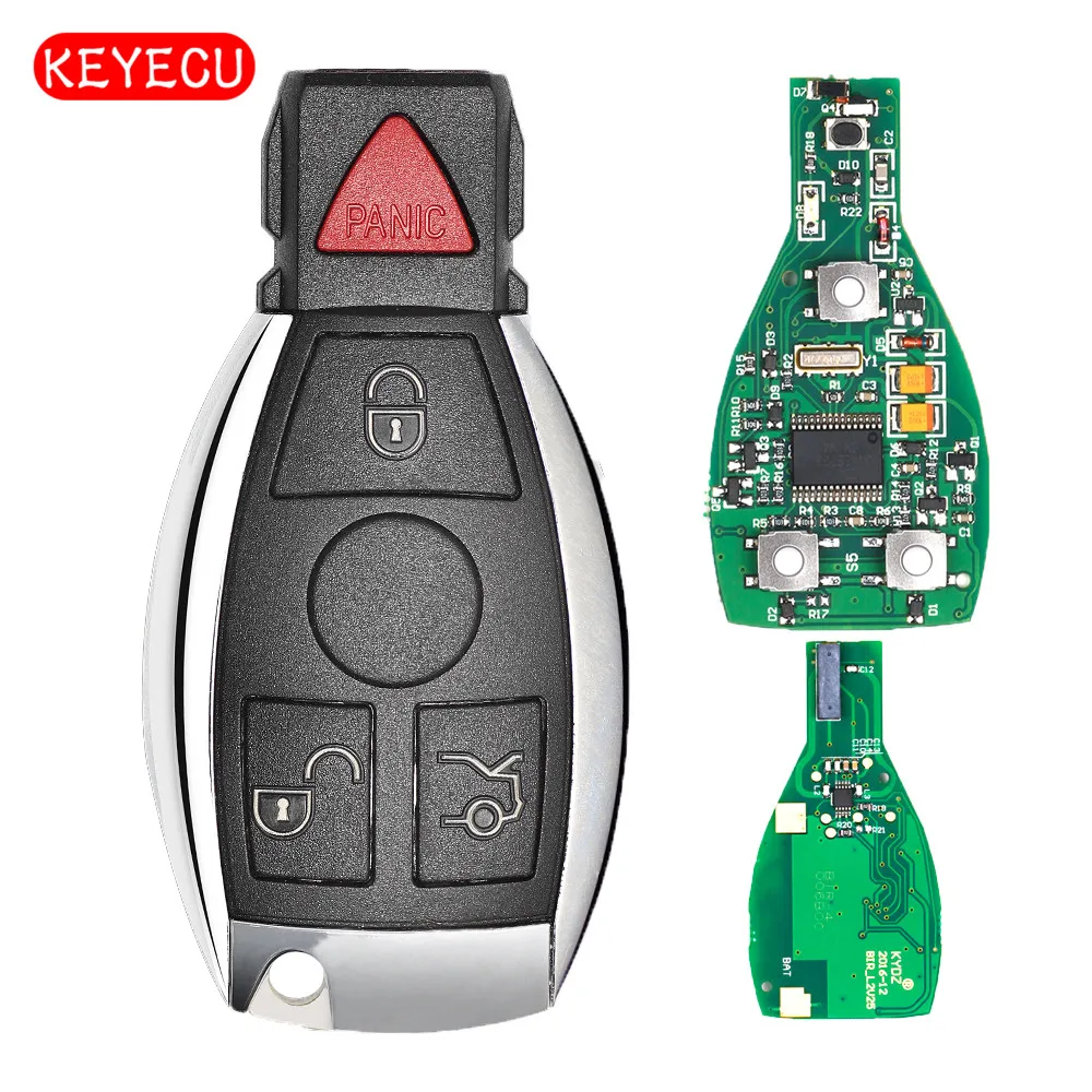 Keyecu Smart Key 4 Buttons 315MHz 433MHz for Mercedes Benz Auto Remote Key Support NEC And BGA 2000+ Year Keyecu Smart Key 4 Buttons 315MHz 433MHz for Mercedes Benz Auto Remote Key Support NEC And BGA 2000+ Year