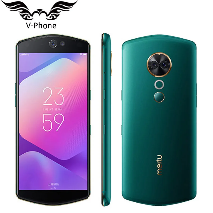 Мобильный телефон Meitu T9 Sefie beauty, 4G LTE, 4 Гб, 6 ГБ, RAOM, 64 ГБ, 128 ГБ rom, 6,01 дюймов, Восьмиядерный процессор Snapreagon 660, четыре камеры, телефон