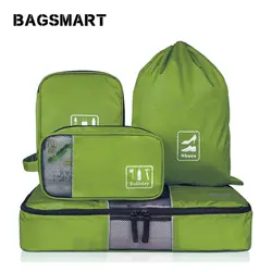 BAGSMART 4 шт./компл. моды дорожные сумки Портативный Многофункциональный дорожные сумки для Костюмы макияж провод обуви и сумок