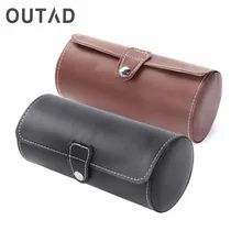 OUTAD цилиндрической формы 3 сетки из искусственной кожи часы Дисплей Чехол коробки для часов роскошные хранения ювелирных изделий Cajas Para Relojes Мода