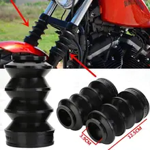 Motocicleta Negro 39mm Tenedor Frontal De Goma Cubre Polainas Gators Para Harley Sportster Custom Dyna FX XL 883 de Choque Protector