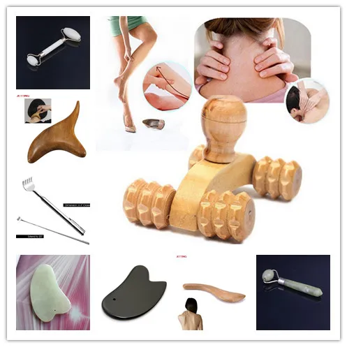 NEW 1 Pc Massage Stick Gua Sha Board 15 Styles Type Wood Acupuncture Stick Acupuncture Point Massage Stick Wholesale