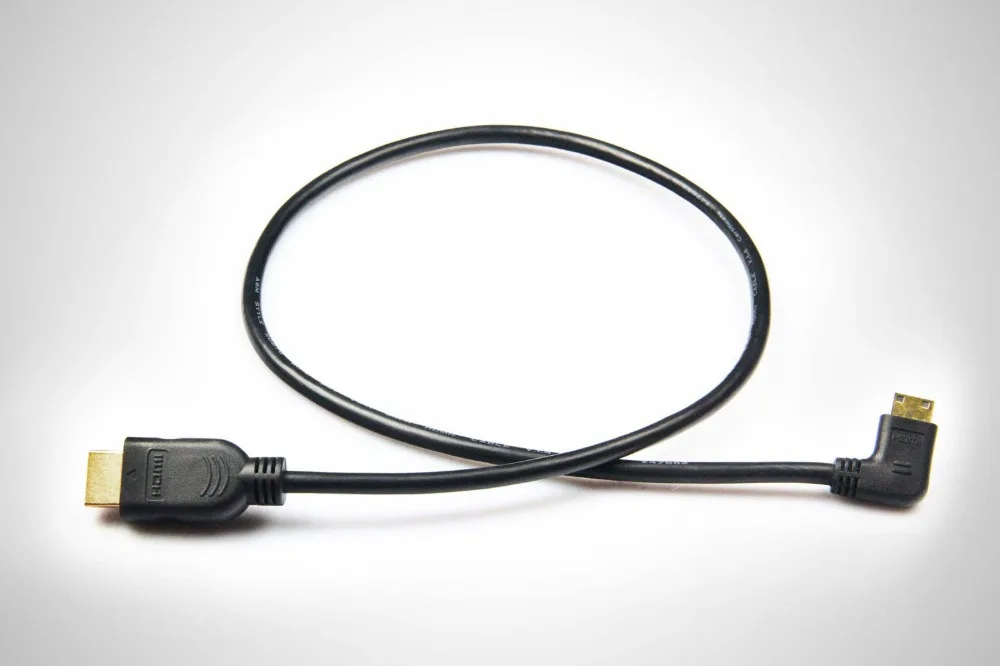 Lanparte 90 Degree Angle Mini HDMI To Standard HDMI Cable Connector V1.3 For DSLR Video Camera