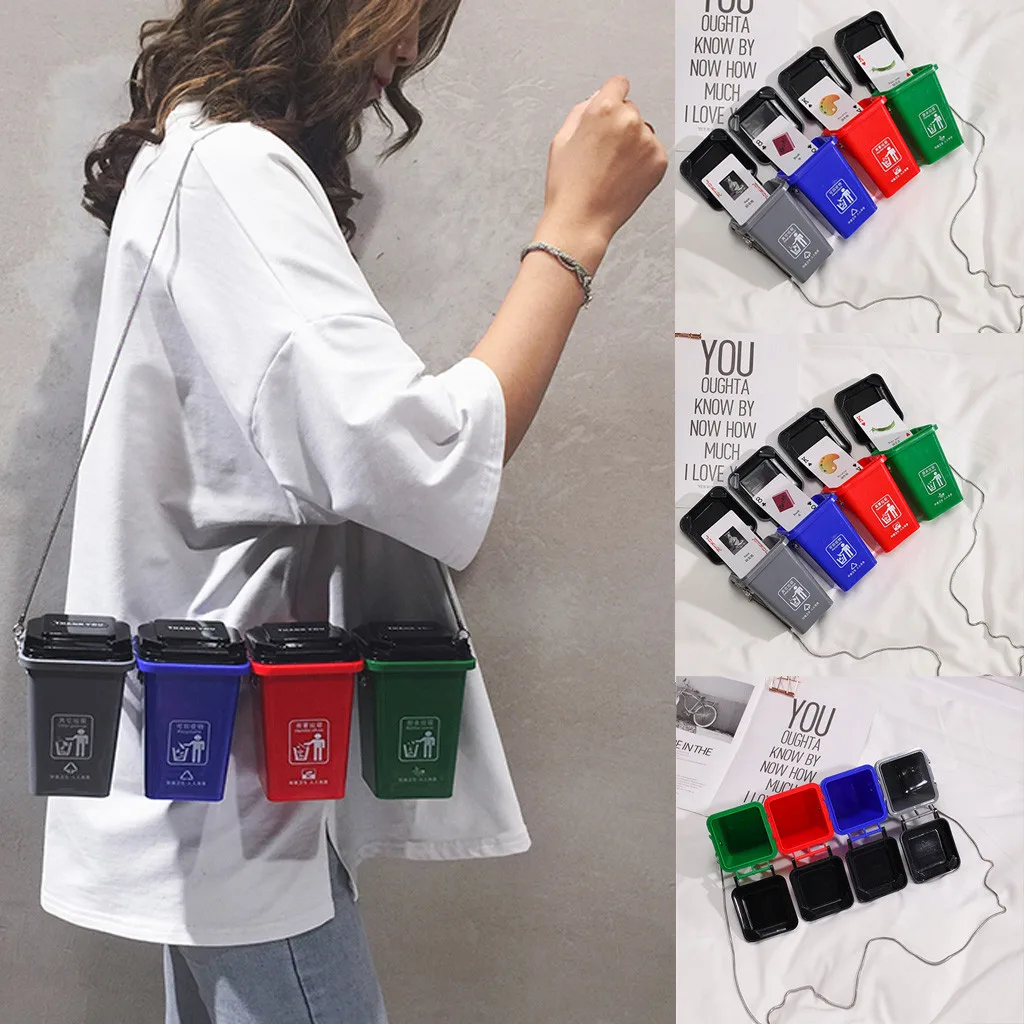 

Women Handbag Cute Environmental Protection Bag ABS novelty High quality Garbage Sorting Bag Trash Can Bag Versatile