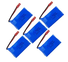 BLL/RC modèle d’avion avions batterie Wltoys V626 V636 V686 V686G V636-16 télécommande hélicoptère 5 PCS 3.7 V 780 mah batterie