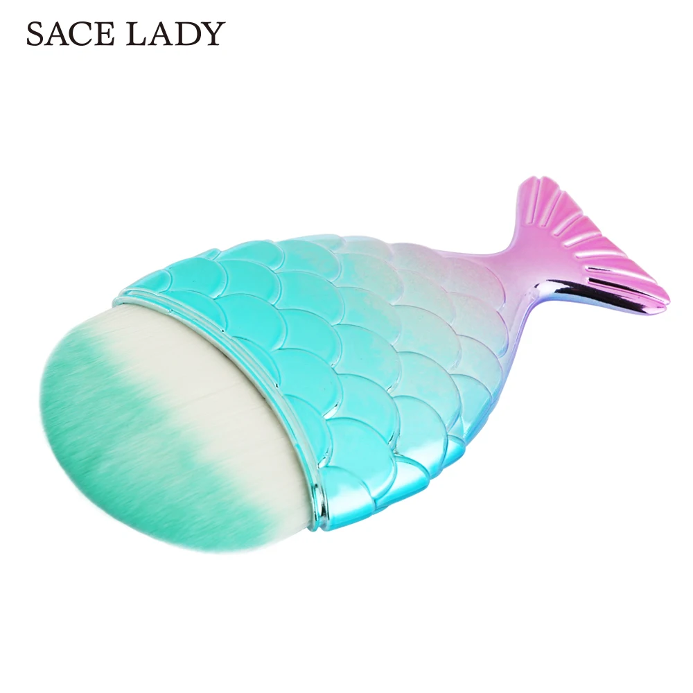 SACE LADY макияж кисти в форме рыбы 2017 Горячая продажа Профессиональный основа BB крем