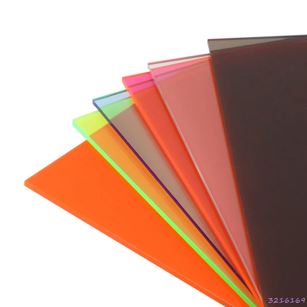 10x20cm Plexiglass Board Colored Acrylic Sheet DIY Toy Accessories