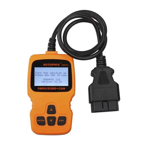 AUTOPHIX OBDMATE OM123 ручной сканер OBDII EOBD(система бортовой диагностики, многоязычный анализатор работы двигателя лучше, чем ELM327 Авто диагностический инструмент - Цвет: Orange