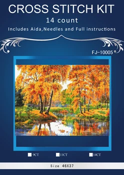

Top Quality Lovely Counted Cross Stitch Kit FJ-10005 DIM The Golden Autumn JCS Simlar dmc threads
