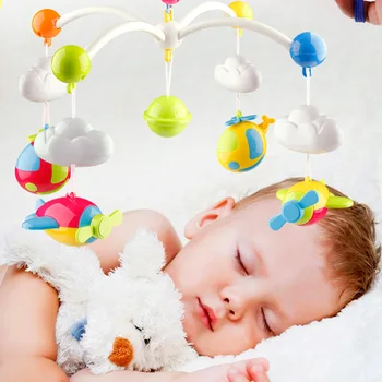 

Early Learning Toy with Rattles Mobile Crib Double Bed Musical Bell Music Projection Toy Bedroom Ring Decoration High Qualtiy