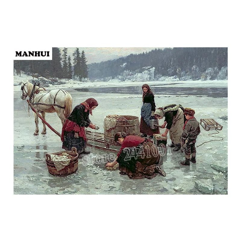 5D DIY алмазные картины крест накрест снег Прачечная Алмазная вышивка декоративные