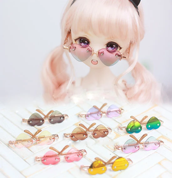 

D01-P550 children handmade toy 1/3 1/4 1/6 Doll clothes BJD/SD doll props Accessories Multicolor love glasses 1pcs