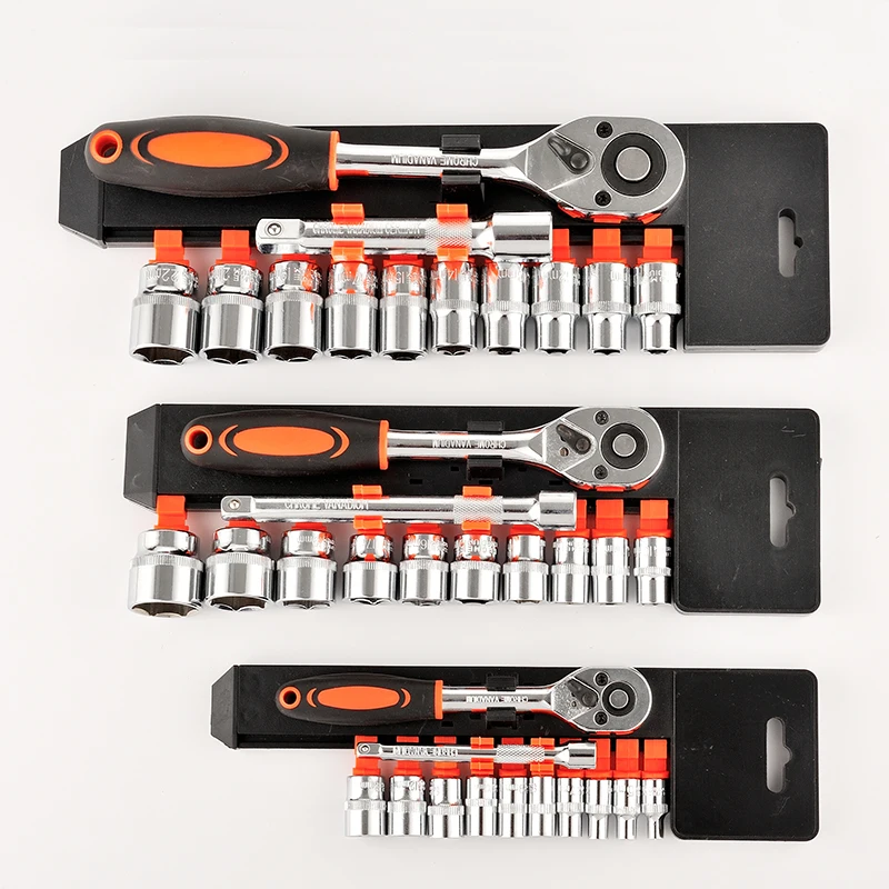 

12pcs Socket Wrench Set CRV Socket Drive Bicycle Motorcycle Car Repair Tools 1/4 3/8 1/2 Inch Torque Ratchet Wrench Spanner Kit