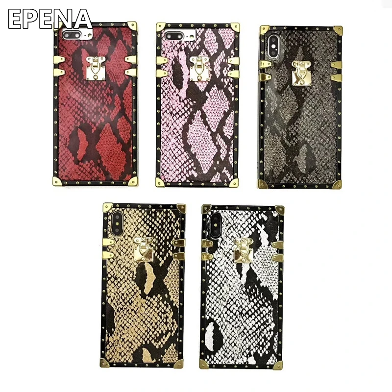 

New Luxury Brand Snake Skin case for Iphone X XS Max XR Case Soft Shell for iphone 6 6s Plus 7 8 Plus Mobile Phone Case