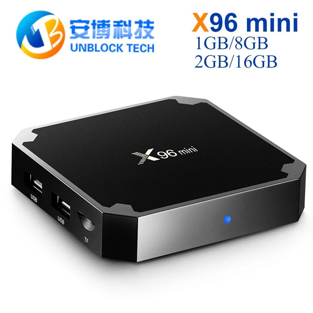 UNBLOCKTECH X96 Мини Android 7 1 ТВ коробке 2 ГБ 16 Amlogic S905W 4 ядра ГГц Wi-Fi Media Player IP Smart Box 8 X96mini |