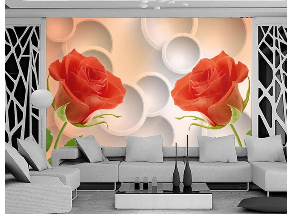 

customized wallpaper for walls photo 3d wallpaper 3D circle roses wallpaper 3d flower bathroom 3d wallpaper