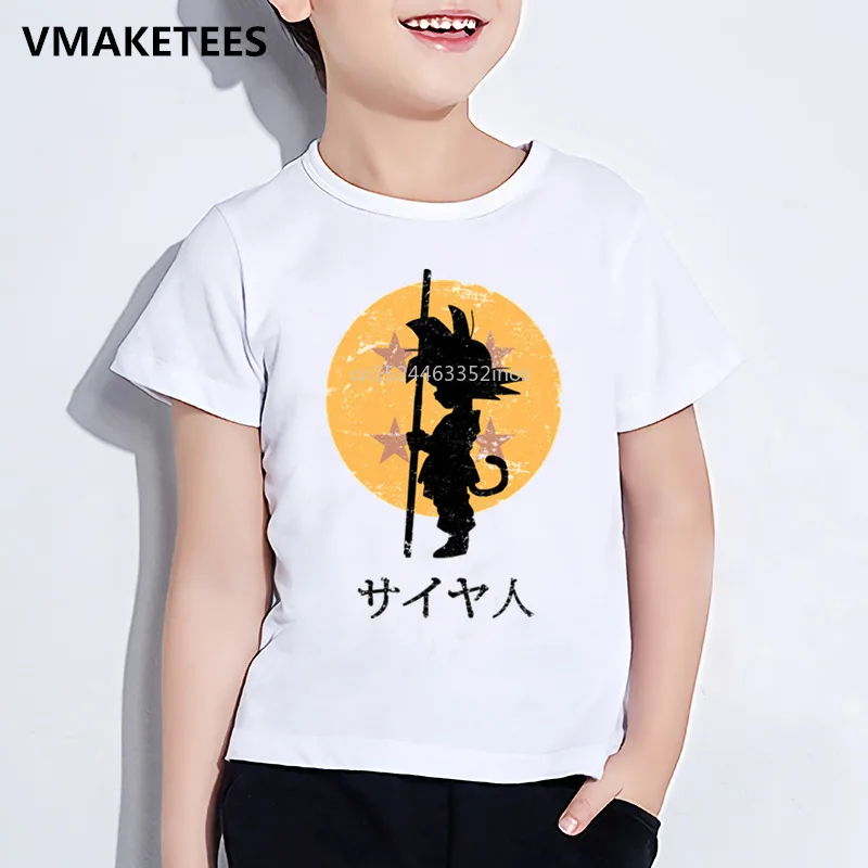 

Kids Summer Girls & Boys T shirt Children Anime Dragon Ball Z Goku Shadow Print T-shirt Baby Casual Funny Clothes,HKP2185