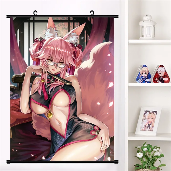 Японское аниме Манга Fate/большой заказ FGO сексуальный tamamo no Mae Косплей стены прокрутки Фреска плакат настенный висящий плакат домашний декор сбор - Цвет: U