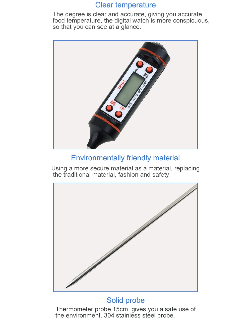 1 шт. высокоточный электронный цифровой термометр инструменты для кухни мяса Приготовления Пищи Зонд мини еда температура термометры