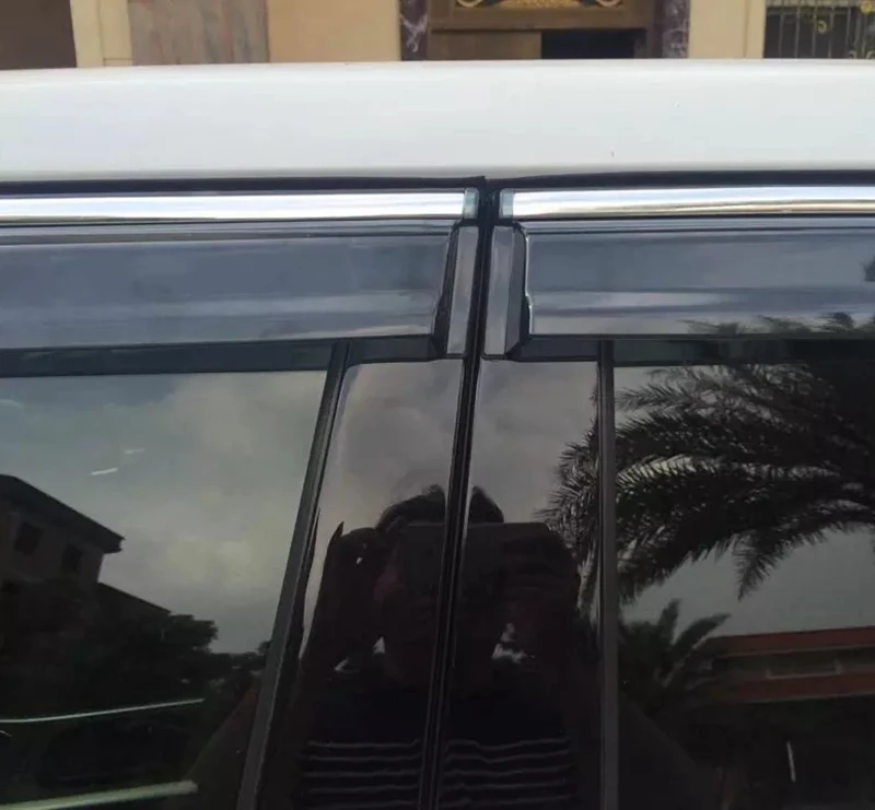 Автомобиль Стайлинг для Range Rover Evoque 2011- ABS Пластик окна Козырьки навесов ветра и дождя ВС Дефлектор козырек Guard вентиляционные крышки