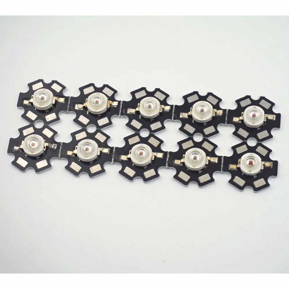 with 20mm pcb 2-100pcs 3W 3Watt Red 620nm-630nm High Power led chip no pcb