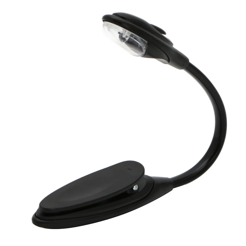 

Mini Striking White LED Clip Booklight Portable Travel Book Reading Light Lamp