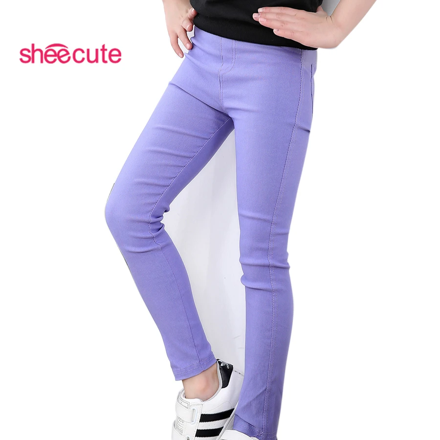 Sheecute 女の子用スキニーパンツ キャンディーカラーのペンシルパンツ 3 12歳の子供用 Sqb1121 Kids Skinny Girls Pantspants Kids Aliexpress