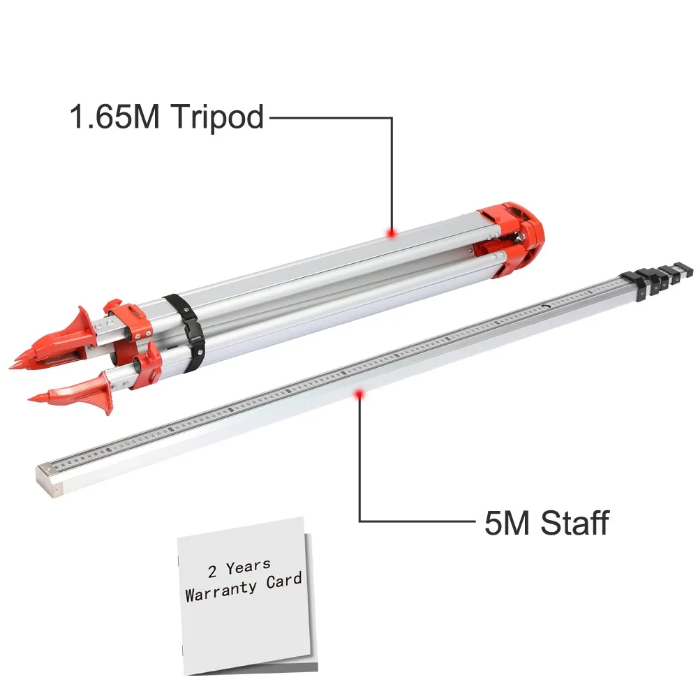 Accurate 5m Staff 1.65M Aluminum Tripod for automatic Dumpy Laser Level