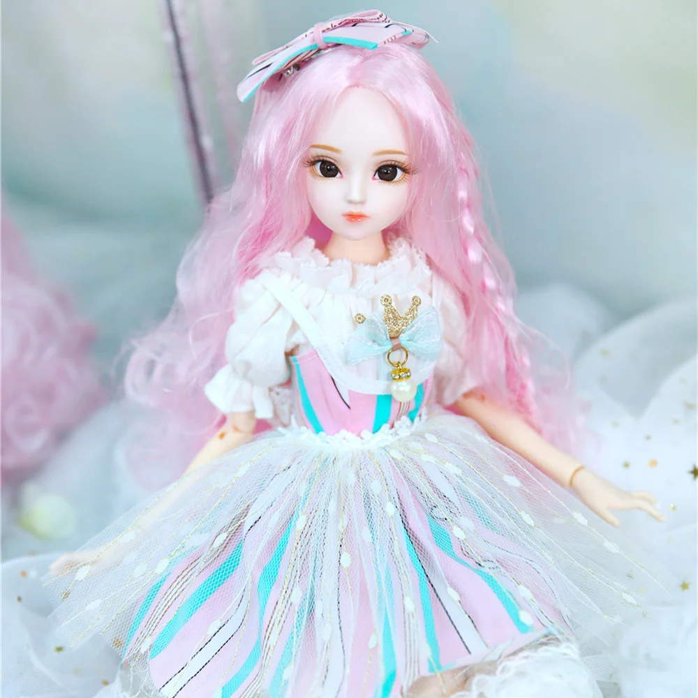 1/4 BJD Blyth кукла молочная королева имя от Amenda розовые волосы механическое соединение тела девушки ледяной, SD