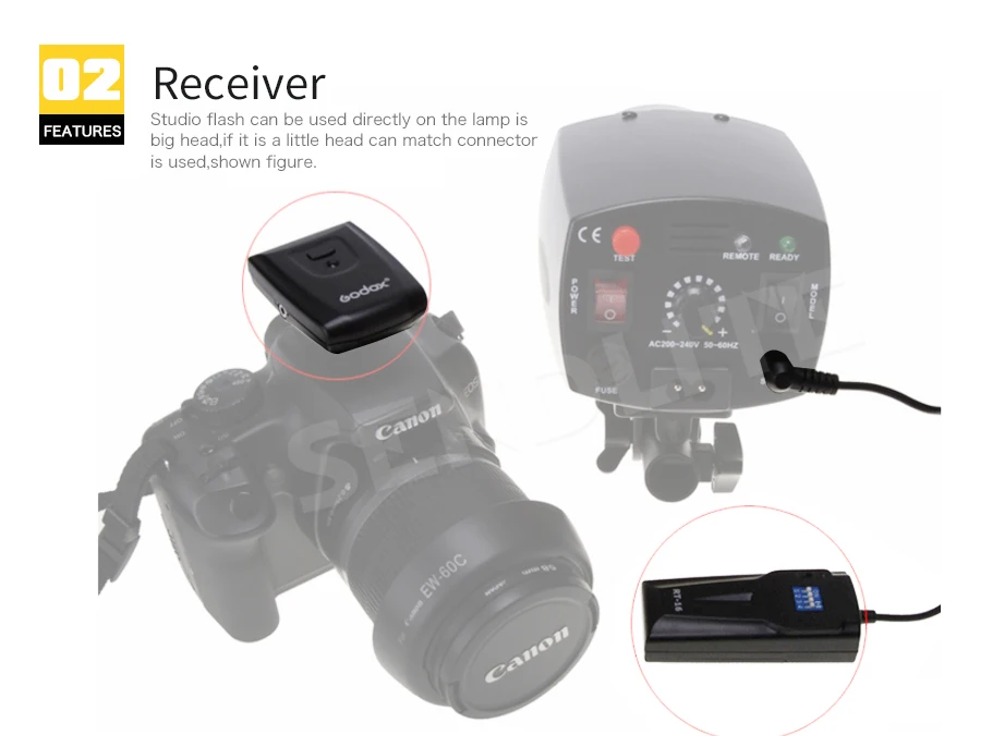 GODOX RT-16 16 каналов фото студия приемник вспышки с беспроводной триггер передатчик для Canon Nikon DSLR камеры