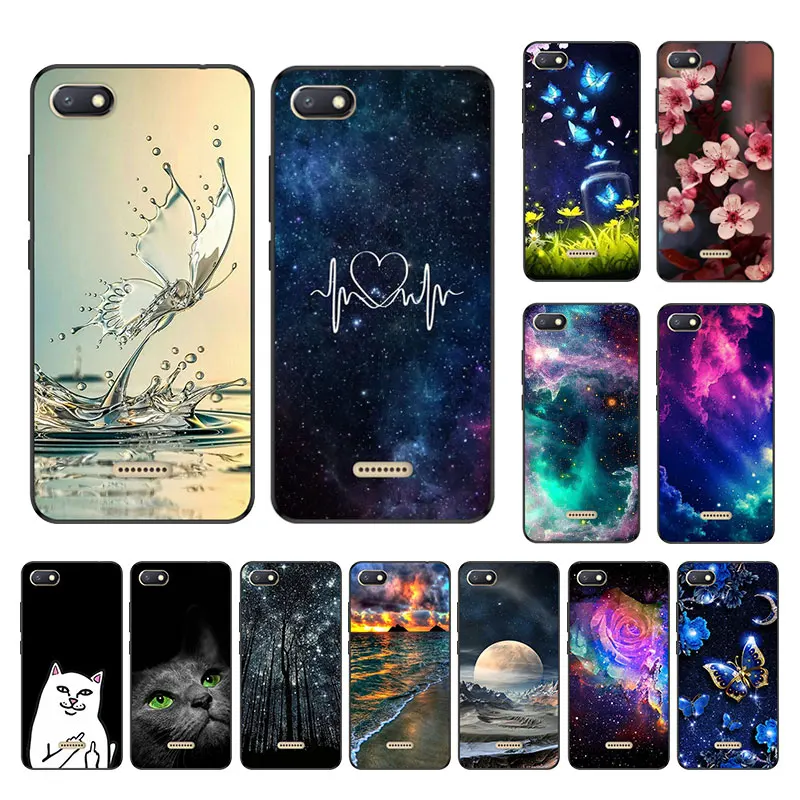 Xiaomi Redmi 6A حالة حامي الغطاء الخلفي الأسود Xiaomi Redmi 6A سيليكون TPU لينة فوندا 5.45 \ Xiaomi Redmi 6A حالة حامي الغطاء الخلفي الأسود Xiaomi Redmi 6A سيليكون TPU لينة فوندا 5.45 \