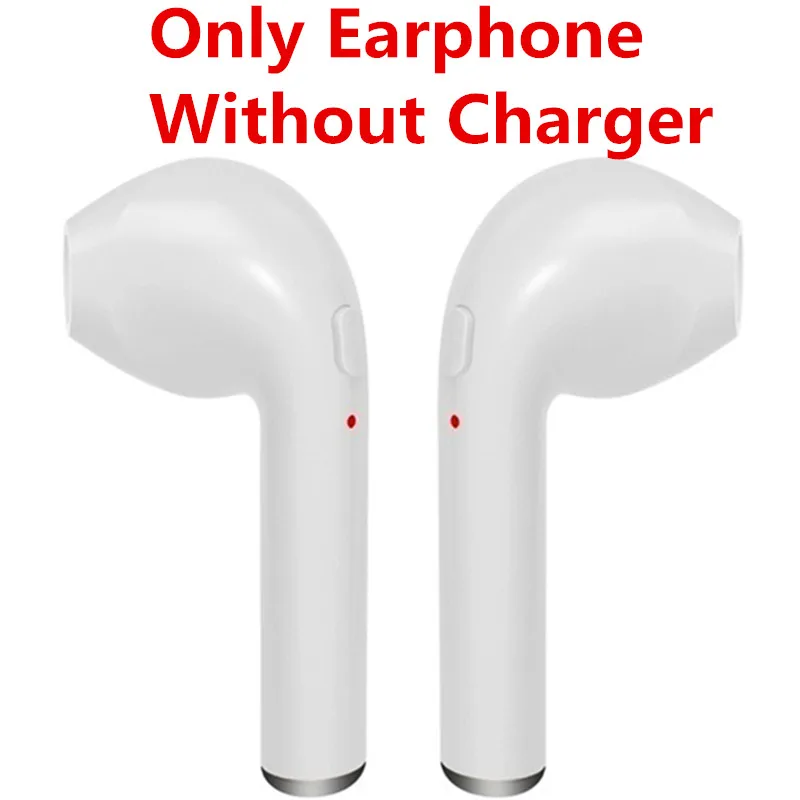 white with cable 5,0 i7 s TWS Bluetooth наушники для Apple iphone 5S 6 6s 7 8 x Samsung s8 s9 Xiaomi Huawei настоящие беспроводные наушники+ зарядная док-станция - Цвет: white with cable