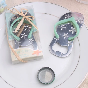 

Free shipping Flip flop wine bottle opener with starfish design 10pcs/lot wedding favor guest gift
