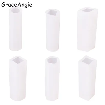 

GraceAngie 6pcs/lot Mixed pattern column Fashion Silicone molds DIY Pendant Jewelry Tools Equipments Making Epoxy Resin Mold